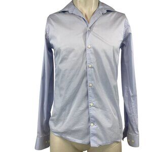 TIGER OF SWEDEN -MEN'S 38 X 15 - BLUE LONG SLEEVE BUTTON COLLARED EXTRA SLIM SHI